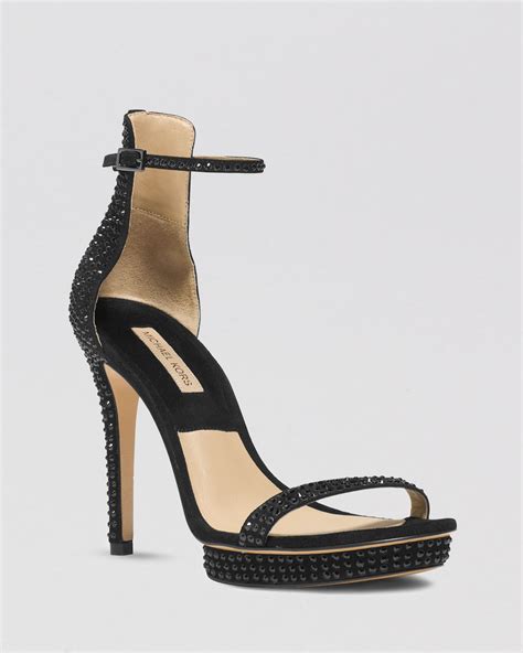 michael kors black high heel sandals|Michael Kors sandals size 9.